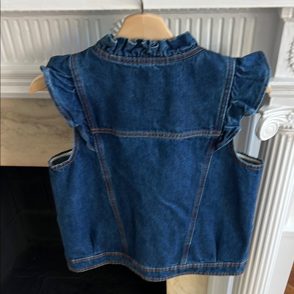 Sézane Ruffled Denim Vest - Picture 4 of 4
